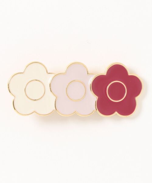MARY QUANT（マリークワント）の「エポ3デイジー ヘアクリップ（バレッタ/ヘアクリップ・レディース・ブラック/ボルドー・FREE）」の4枚目の写真