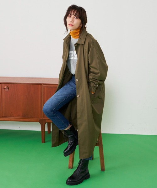 Auntie Rosa Holiday(アンティローザホリデー)の「2WAYステンカラーコート(ステンカラーコート・レディース・ベージュ/カーキ・FREE)」の14枚目の写真