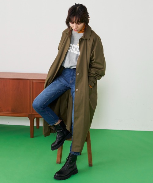 Auntie Rosa Holiday(アンティローザホリデー)の「2WAYステンカラーコート(ステンカラーコート・レディース・ベージュ/カーキ・FREE)」の19枚目の写真