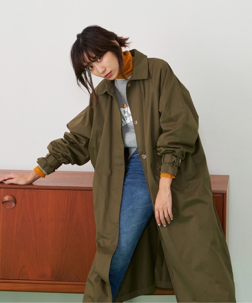 Auntie Rosa Holiday(アンティローザホリデー)の「2WAYステンカラーコート(ステンカラーコート・レディース・ベージュ/カーキ・FREE)」の15枚目の写真