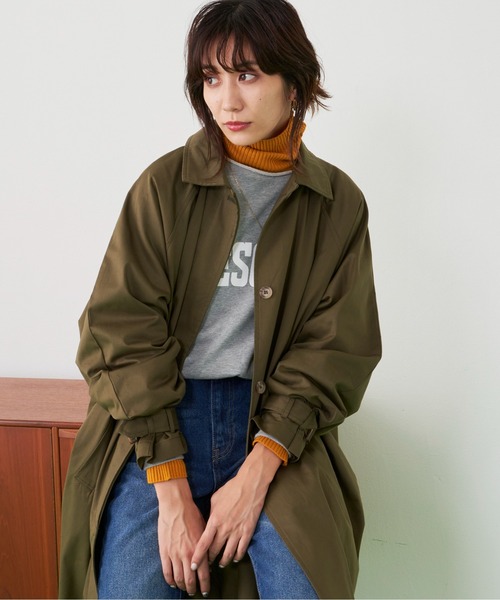 Auntie Rosa Holiday(アンティローザホリデー)の「2WAYステンカラーコート(ステンカラーコート・レディース・ベージュ/カーキ・FREE)」の5枚目の写真