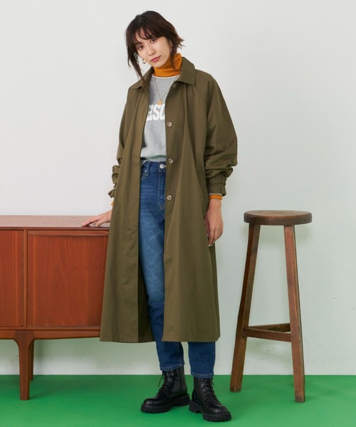 Auntie Rosa Holiday(アンティローザホリデー)の「2WAYステンカラーコート(ステンカラーコート・レディース・ベージュ/カーキ・FREE)」の3枚目の写真