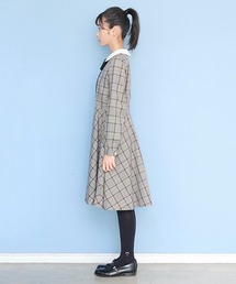 pom ponette junior（ポンポネットジュニア）の「白衿長袖チェック 