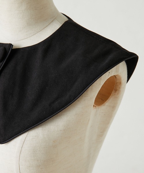 ear PAPILLONNER（イアパピヨネ）の「【SUM1 STYLE（スミ スタイル）】くるみボタン付け襟（付け襟・レディース・ブラック・FREE）」の8枚目の写真