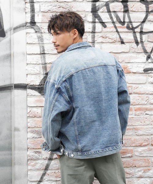 #Re:room（リルーム）の「ヴィンテージビッグデニムジャケット（デニムジャケット・メンズ・ブルー・M-L/S-M）」の7枚目の写真