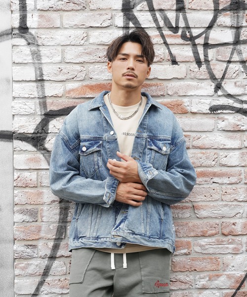 #Re:room（リルーム）の「ヴィンテージビッグデニムジャケット（デニムジャケット・メンズ・ブルー・M-L/S-M）」の18枚目の写真