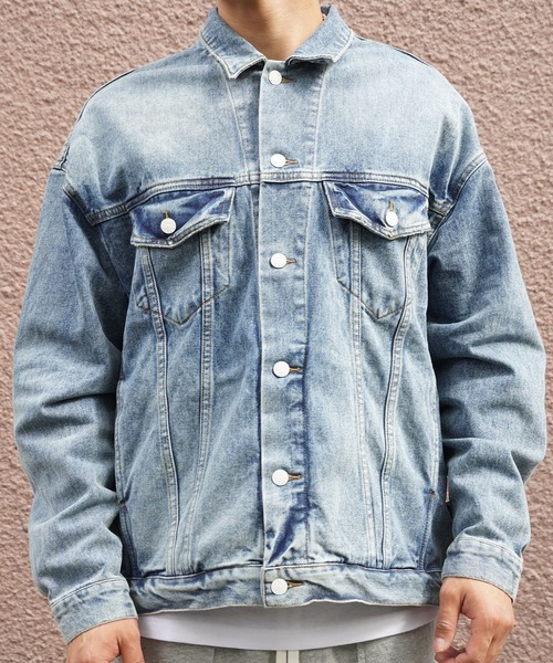 #Re:room（リルーム）の「ヴィンテージビッグデニムジャケット（デニムジャケット・メンズ・ブルー・M-L/S-M）」の8枚目の写真