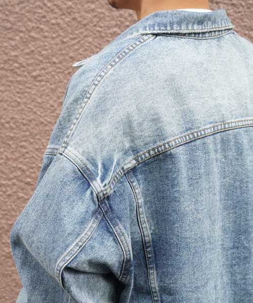 #Re:room（リルーム）の「ヴィンテージビッグデニムジャケット（デニムジャケット・メンズ・ブルー・M-L/S-M）」の3枚目の写真