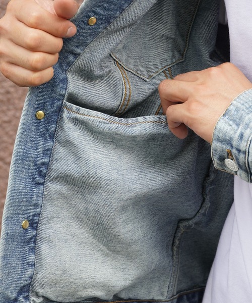 #Re:room（リルーム）の「ヴィンテージビッグデニムジャケット（デニムジャケット・メンズ・ブルー・M-L/S-M）」の20枚目の写真