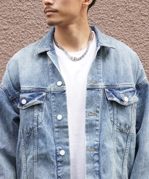 #Re:room（リルーム）の「ヴィンテージビッグデニムジャケット（デニムジャケット・メンズ・ブルー・M-L/S-M）」の19枚目の写真