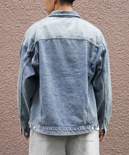 #Re:room（リルーム）の「ヴィンテージビッグデニムジャケット（デニムジャケット・メンズ・ブルー・M-L/S-M）」の11枚目の写真