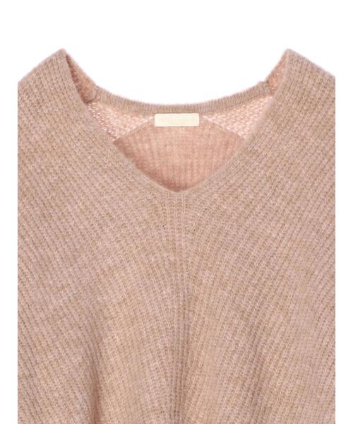 earth music&ecology（アースミュージックアンドエコロジー）の「ブラッシュヤーンＶネックプルオーバー＊（ニット/セーター・レディース・チャコールグレー/ベージュ/アイボリー/ミント・FREE）」の12枚目の写真