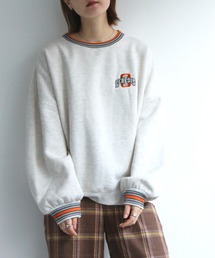 裏起毛ラインリブスウェット