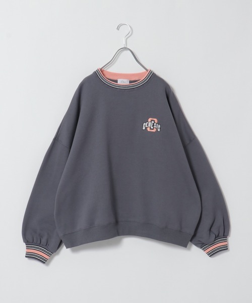 notch.（ノッチ）の「裏起毛ラインリブスウェット（スウェット・レディース・ブルー/グレー/ブラック・M）」の6枚目の写真