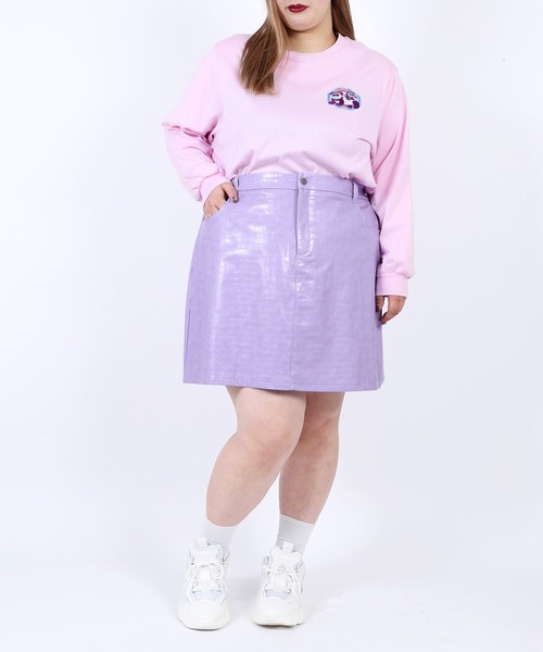 PUNYUS（プニュズ）の「パンダ刺繍ロンＴ（Tシャツ/カットソー・レディース・ブラック/ライトピンク/ブルー・2/1/4/3）」の6枚目の写真