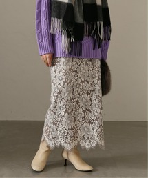 《追加》パネルレース タイトスカート◆