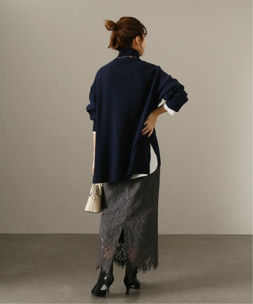 La TOTALITE（ラトータリテ）の「《追加》パネルレース タイトスカート◆（スカート・レディース・グレー/ベージュ・38/36）」の5枚目の写真