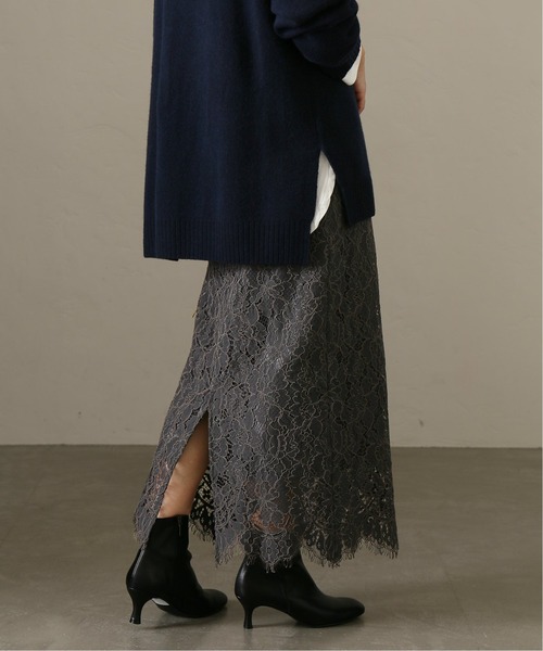 La TOTALITE（ラトータリテ）の「《追加》パネルレース タイトスカート◆（スカート・レディース・グレー/ベージュ・38/36）」の9枚目の写真