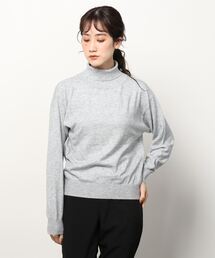 Munich | Munich(ミューニック) コットンウールソフトジャージー　タートルネックサイドジッププルオーバー(ニット/セーター)