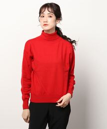 Munich | Munich(ミューニック) コットンウールソフトジャージー　タートルネックサイドジッププルオーバー(ニット/セーター)