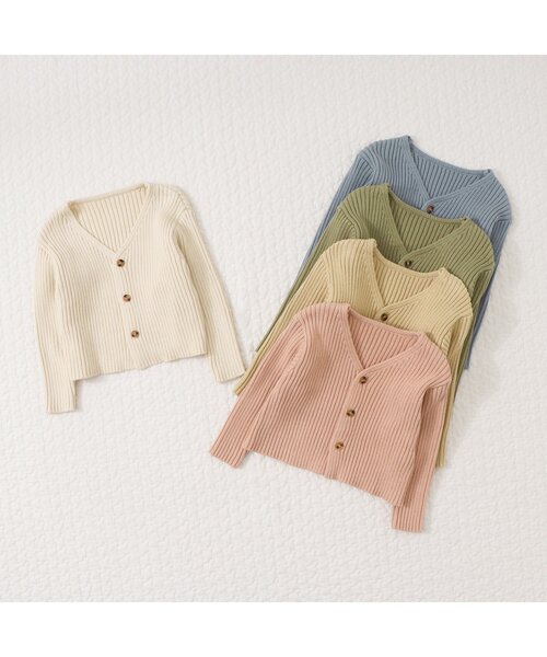 Ampersand（アンパサンド）の「premier スプリングニットカーディガン（カーディガン/ボレロ・キッズ・ピンク/ベージュ/アイボリー/ブルー/グリーン・100/140/90/130/110/80/120/70）」の16枚目の写真
