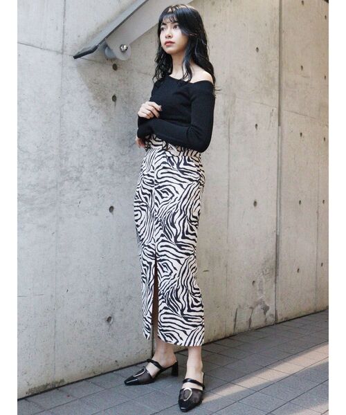 MURUA（ムルーア）の「デコルテオープンニットトップス（ニット/セーター・レディース・アイボリー/ブラック/ベージュ/その他1・FREE）」の13枚目の写真