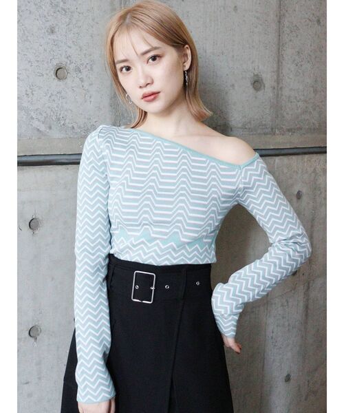 MURUA（ムルーア）の「デコルテオープンニットトップス（ニット/セーター・レディース・アイボリー/ブラック/ベージュ/その他1・FREE）」の19枚目の写真