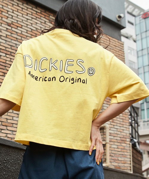 Dickies(ディッキーズ)の「Dickies/ディッキーズ ビックシルエットバックグラフィックプリントコットン半袖Tシャツ(Tシャツ/カットソー・レディース・ホワイト/ブラック/イエロー/オレンジ/ブルー/オートミール・M/L)」の5枚目の写真