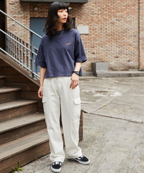 Dickies(ディッキーズ)の「Dickies/ディッキーズ ビックシルエットバックグラフィックプリントコットン半袖Tシャツ(Tシャツ/カットソー・レディース・ホワイト/ブラック/イエロー/オレンジ/ブルー/オートミール・M/L)」の21枚目の写真