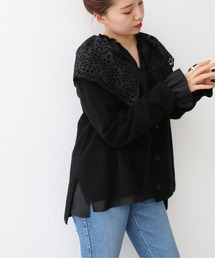 IENA（イエナ）の「カットワークレース フリルカラーブラウス
