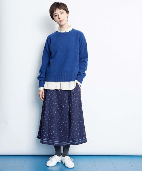 LA MARINE FRANCAISE（マリン フランセーズ）の「起毛ニットプルオーバー（ニット/セーター・レディース・ネイビー/グレー/レッド/イエロー・F）」の2枚目の写真