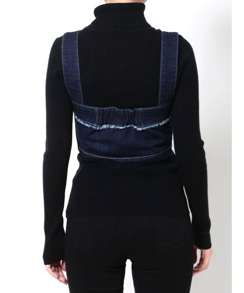 EMODA（エモダ）の「コンパクトデニムビスチェ（ベスト・レディース・ベージュ/インディゴブルー/ブルー・SMALL/MEDIUM）」の11枚目の写真