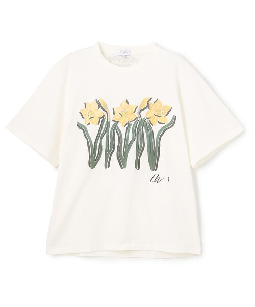 JOSEPH STUDIO(ジョゼフストゥディオ)の「LEE TEE DAFFODILS(Tシャツ/カットソー・レディース・ベージュ系/ホワイト系・LARGE/MEDIUM/SMALL/LL)」の5枚目の写真