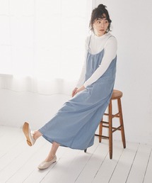 earth music&ecology | ＳＥＴ２点ギャザーキャミワンピース＋カットソー*(ワンピース)