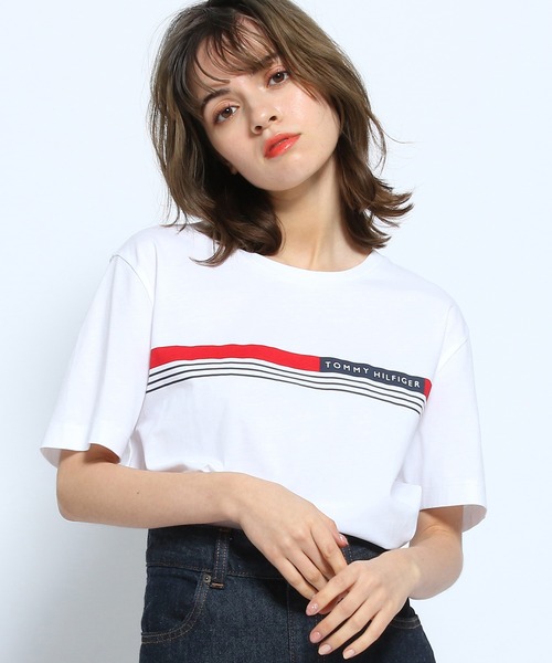 TOMMY HILFIGER（トミーヒルフィガー）の「フロントロゴTシャツ（Tシャツ/カットソー・メンズ・ホワイト/ネイビー/レッド・LARGE/SMALL/X-LARGE/MEDIUM/XX-LARGE）」の7枚目の写真