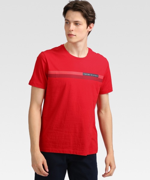 TOMMY HILFIGER（トミーヒルフィガー）の「フロントロゴTシャツ（Tシャツ/カットソー・メンズ・ホワイト/ネイビー/レッド・LARGE/SMALL/X-LARGE/MEDIUM/XX-LARGE）」の16枚目の写真