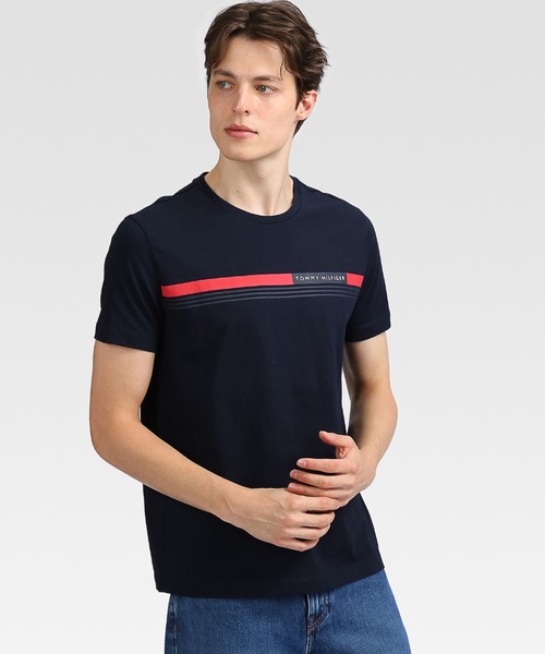 TOMMY HILFIGER（トミーヒルフィガー）の「フロントロゴTシャツ（Tシャツ/カットソー・メンズ・ホワイト/ネイビー/レッド・LARGE/SMALL/X-LARGE/MEDIUM/XX-LARGE）」の14枚目の写真