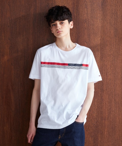 TOMMY HILFIGER（トミーヒルフィガー）の「フロントロゴTシャツ（Tシャツ/カットソー・メンズ・ホワイト/ネイビー/レッド・LARGE/SMALL/X-LARGE/MEDIUM/XX-LARGE）」の22枚目の写真