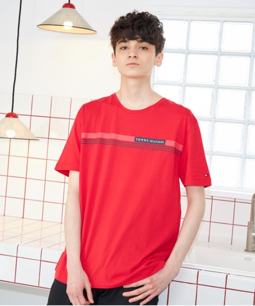 TOMMY HILFIGER（トミーヒルフィガー）の「フロントロゴTシャツ（Tシャツ/カットソー・メンズ・ホワイト/ネイビー/レッド・LARGE/SMALL/X-LARGE/MEDIUM/XX-LARGE）」の17枚目の写真