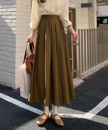 ボックスタックロングフレアスカート