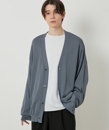 JUNRED | 【 UNISEX・LINEN-LIKE 】シアーリネンオーバーサイズカーディガン(カーディガン/ボレロ)