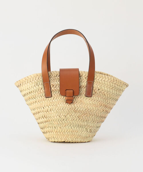 Bertini（ヴェルティニ）の「【BERTINI/ ベルティニ】フラップカゴトートバッグ（かごバッグ・レディース・ブラック/キャメル・FREE）」の6枚目の写真