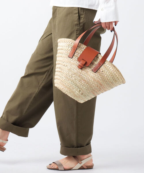 Bertini（ヴェルティニ）の「【BERTINI/ ベルティニ】フラップカゴトートバッグ（かごバッグ・レディース・ブラック/キャメル・FREE）」の12枚目の写真