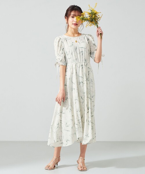 Feroux(フェルゥ)の「【2SET】透かしニットベスト×パフスリーブ ワンピース(セットアップ・レディース・ピンク系/イエロー系/グリーン系6/ブラック系6・1/2)」の22枚目の写真