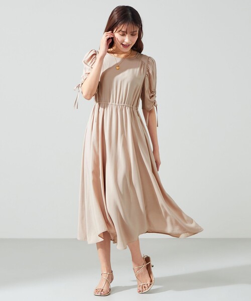 Feroux(フェルゥ)の「【2SET】透かしニットベスト×パフスリーブ ワンピース(セットアップ・レディース・ピンク系/イエロー系/グリーン系6/ブラック系6・1/2)」の20枚目の写真