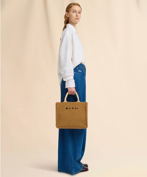 MARNI(マルニ)の「SMALL BASKET/スモールバスケット(ショルダーバッグ・レディース・ブラック/ピンク/ライム/ベージュ/ライトブルー/ベージュ系その他/ライラック/オレンジ/ブルー/ライトピンク/ライトオリーブ/アイボリー系/ネイビー・ONE SIZE)」の15枚目の写真