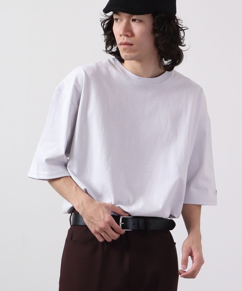 JEMORGAN(ジェーイーモーガン)の「JEMORGAN 天竺袖ワッペン付き半袖ビッグT(Tシャツ/カットソー・メンズ・ベージュ/ピンク/ネイビー/オフホワイト/ライトグレー/グリーン/ブラック/シルバーグレー/サーモンピンク/ベージュ系その他/カーキ・L/M/XL)」の4枚目の写真