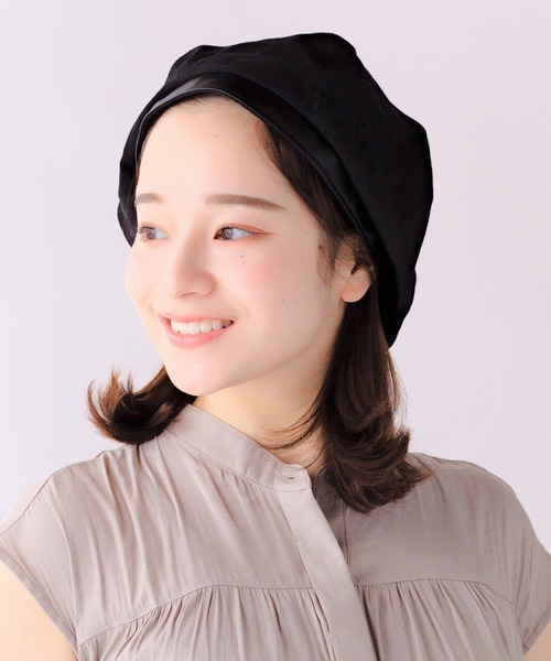 14+（イチヨンプラス）の「キャンパスエスカルゴベレー帽（ハンチング/ベレー帽・レディース・ブラック/カーキ/ベージュ・FREE）」の2枚目の写真