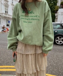 【選べる裏地/裏起毛】Bebe刺繍カラーロゴスウェット/トレーナー