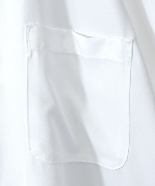 Anytime Songs（エニータイムソングス）の「ポリストレッチ ドロップショルダービッグSSシャツ（シャツ/ブラウス・メンズ・イエロー/チャコール/ホワイト/サックスブルー/グリーン/パープル/ブラック/ネイビー・LARGE/X-LARGE/MEDIUM）」の15枚目の写真